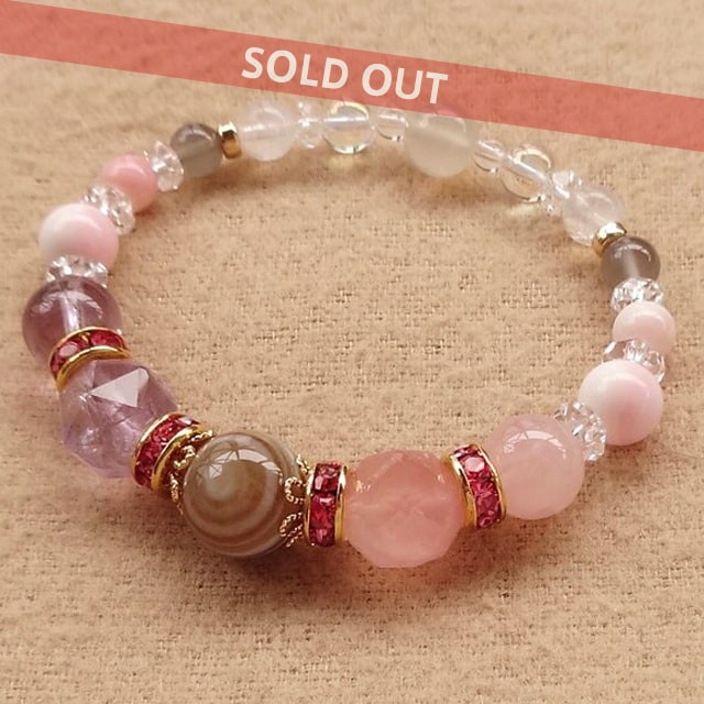 キャラメル色の天眼石】可愛く天眼石を身につけるブレスレット