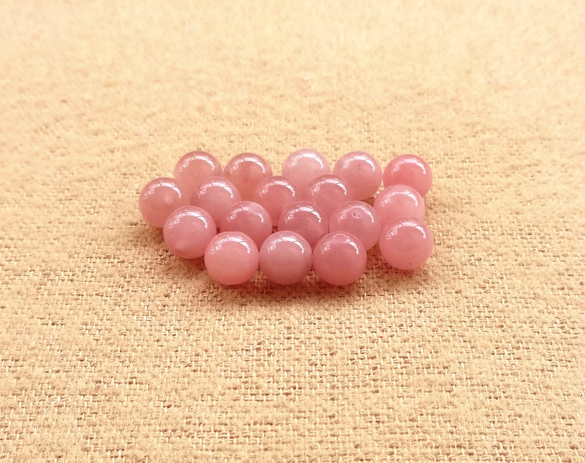 天然石　グァバクォーツ　フラワーバド　大〜中サイズ 恋愛運・美容1840 グァバクォーツ×チャロアイト 天然石 お守り 花